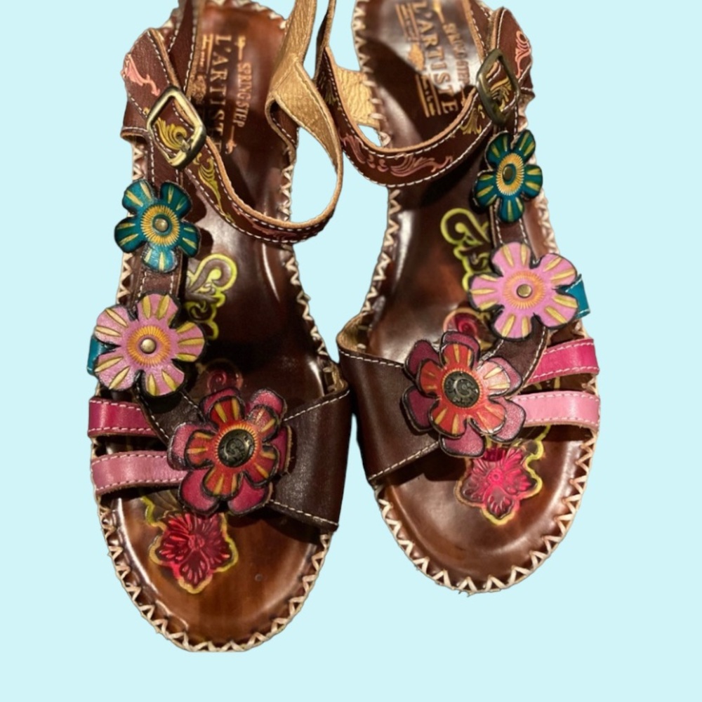 L’Artiste Sandal Heels - Size 10 - Velcro Ankle Strap